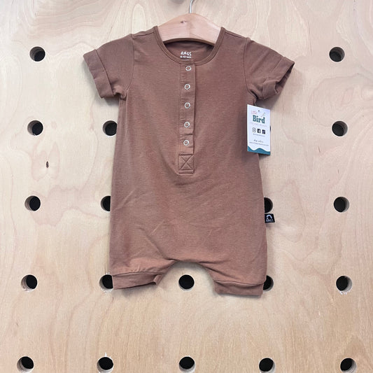 Brown Bamboo Snap Romper