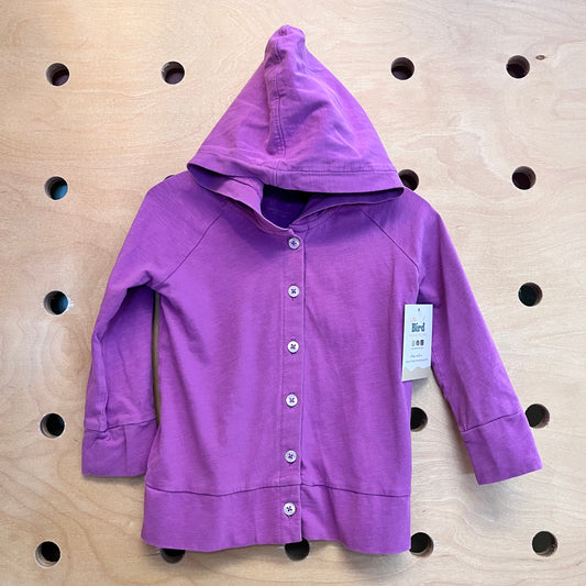 Organic Cotton Blend Button Hoodie