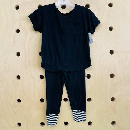 Black Striped Trim Bamboo Outfit