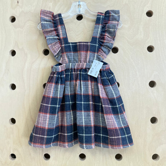 Navy + Rose Plaid Jumper
