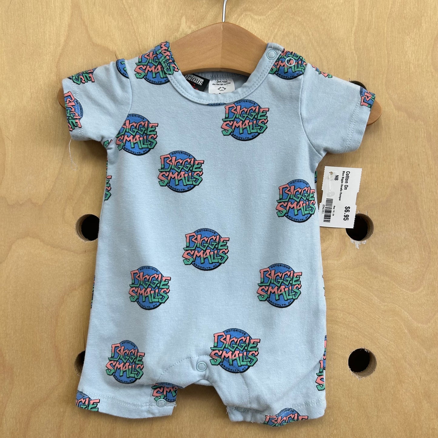 Blue Biggie Smalls Romper