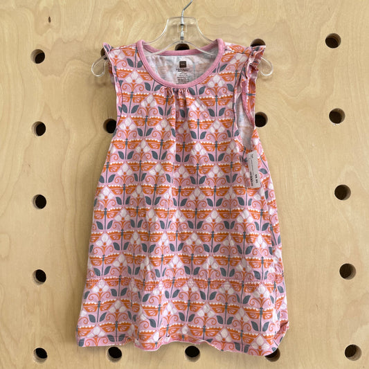 Pink + Orange Butterflies Tunic