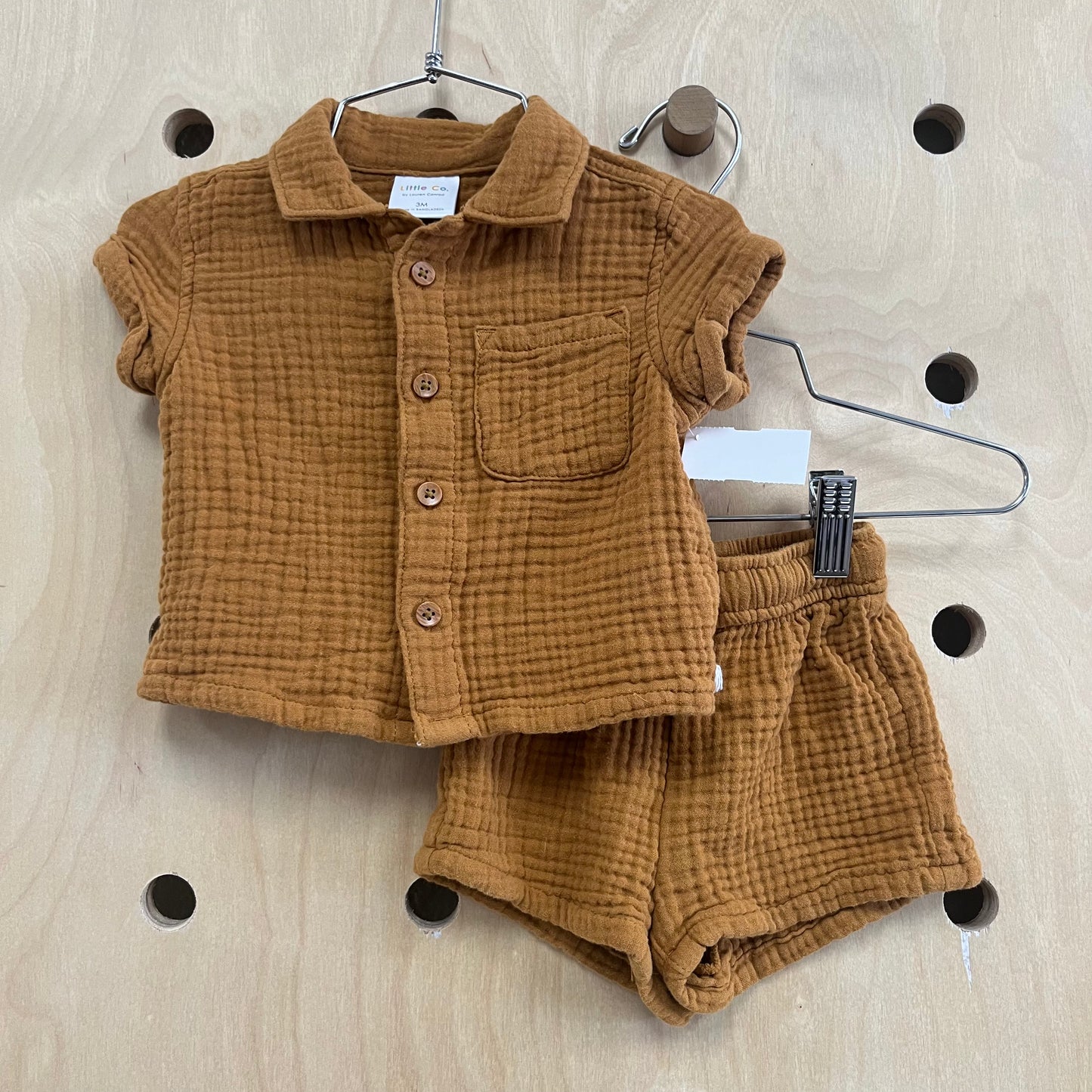 Brown Gauze 2pc Set