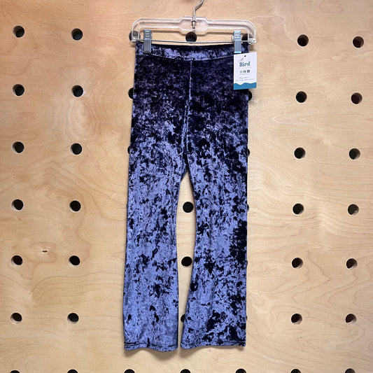 Purple Velour Flare Leggings
