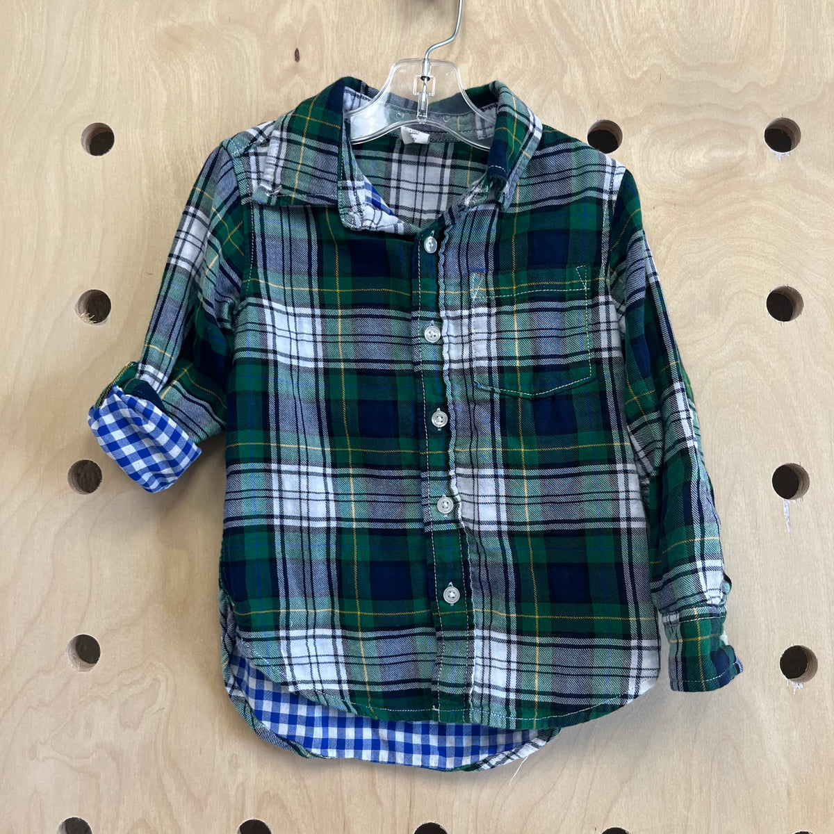 Green & Blue Cuff Flannel