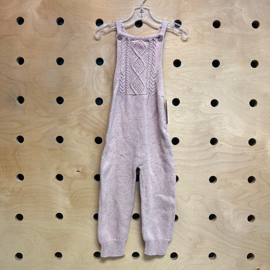 Pink Speckled Knit Coveralls