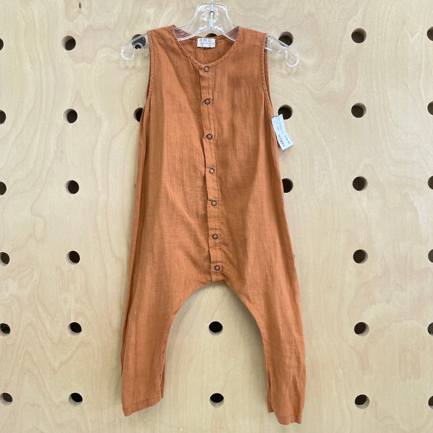 Brown Linen Romper