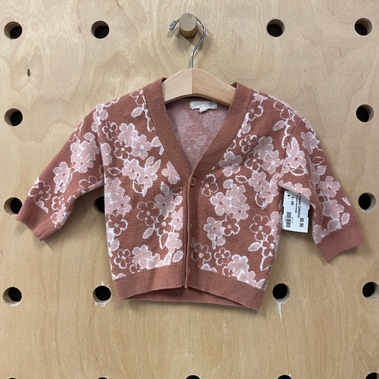 Terracotta Floral Cardigan