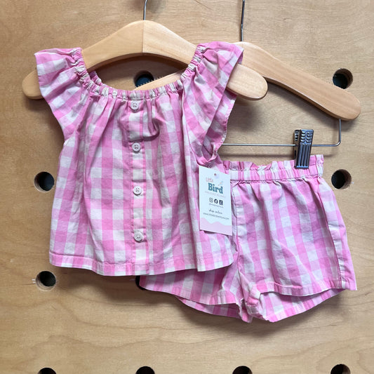 Pink/White Gingham Outfit