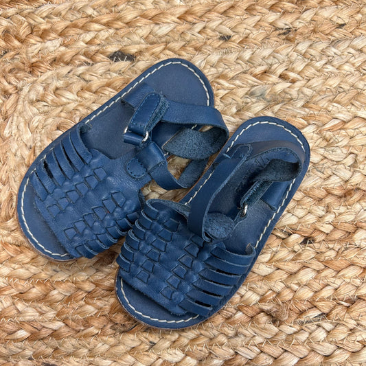 Blue Leather Sandals