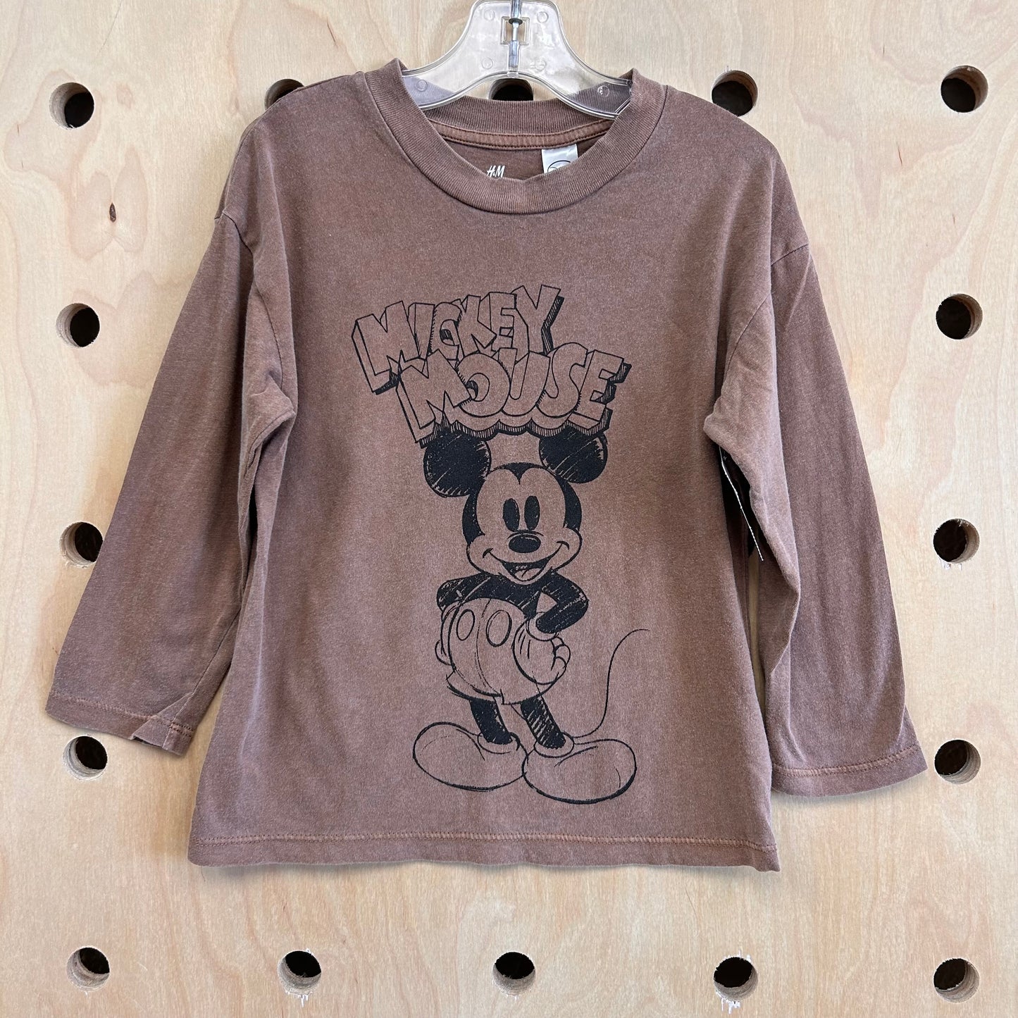 Brown Mickey LS Tee