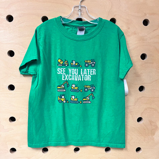 Green See You Later Excavator Tee