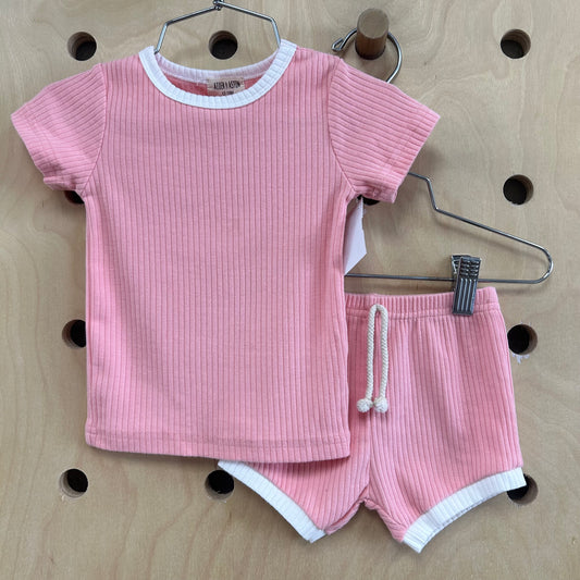 Pink Ribbed Outfit