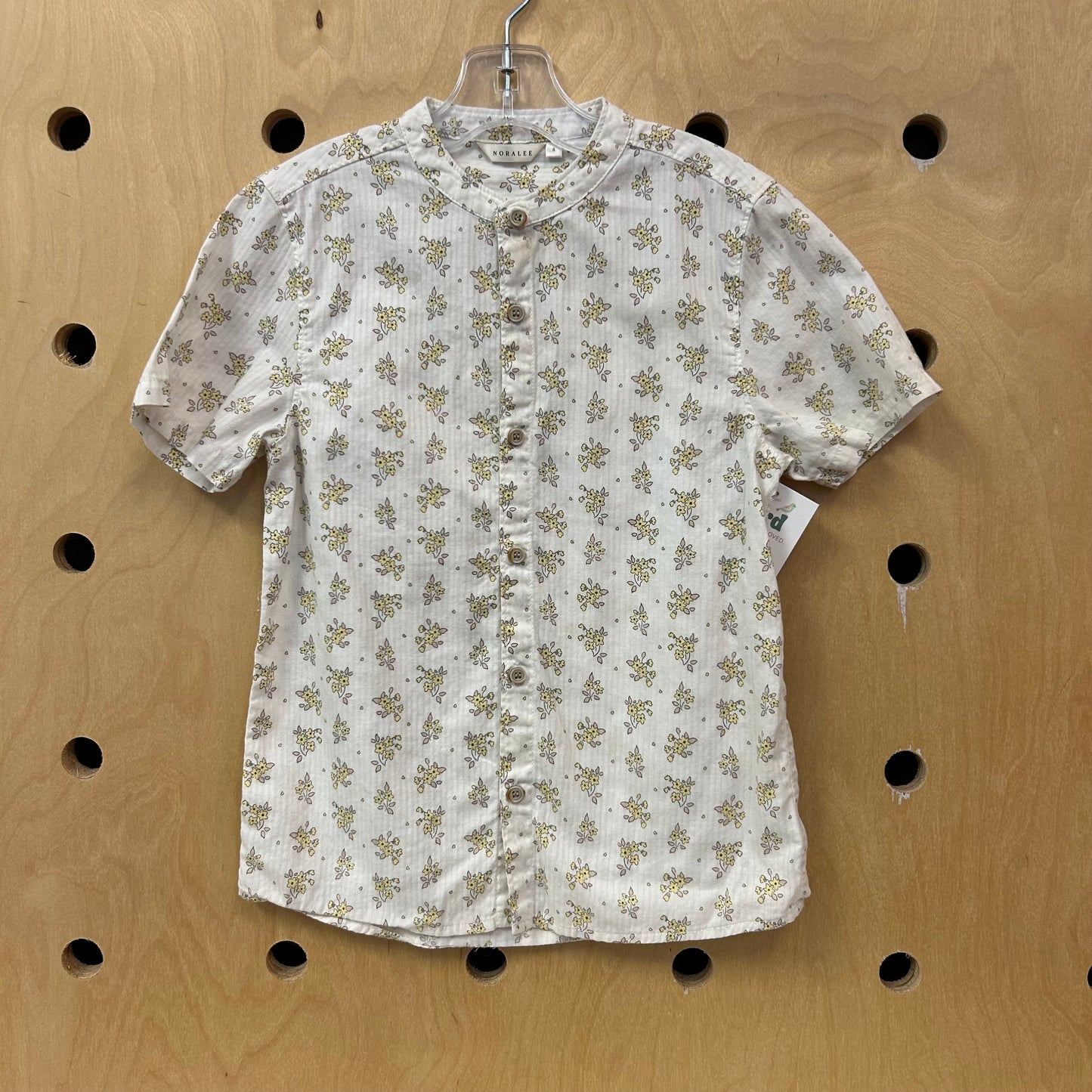 Cream Floral Cotton Button Up