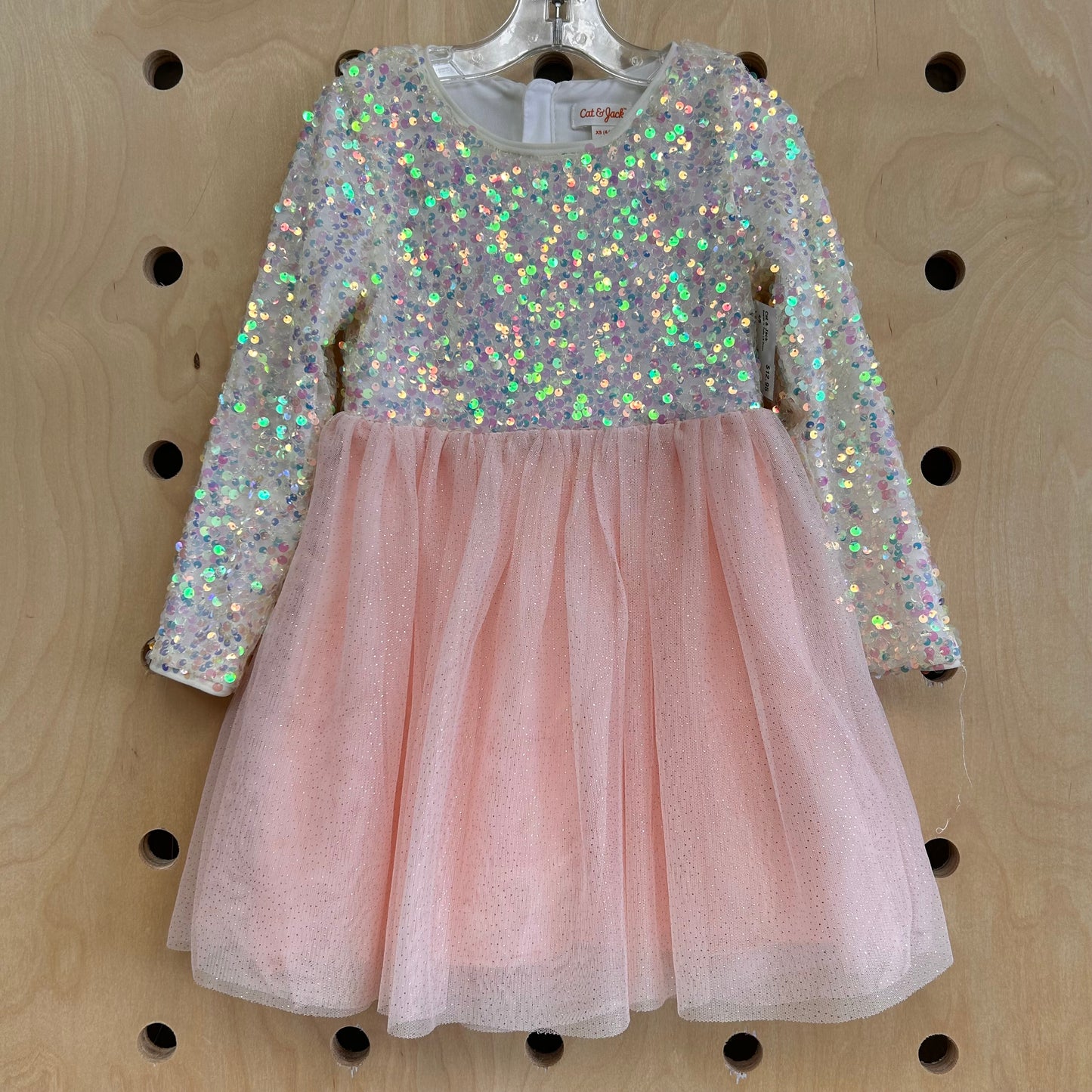Sequin + Tulle LS Dress