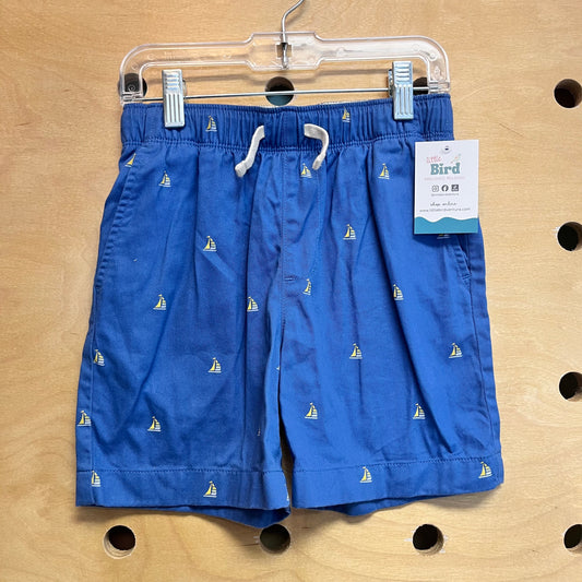 Blue Sailboat Drawstring Shorts