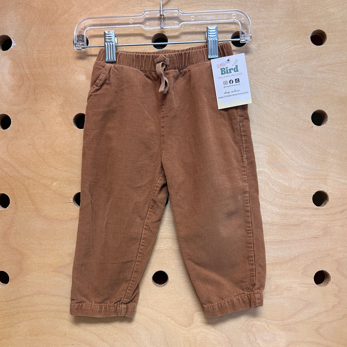 Brown Cord Drawstring Pants