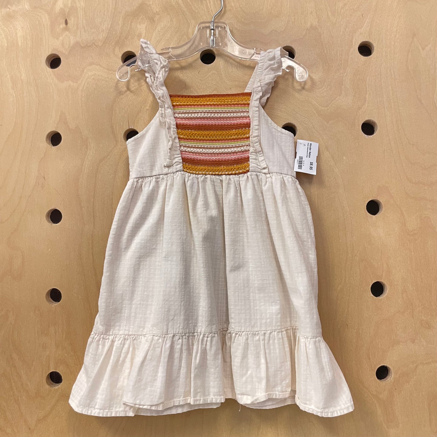 Cream Emboirdered Dress