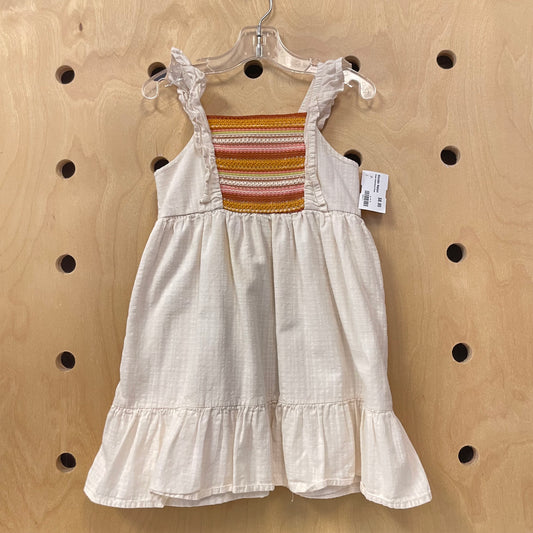 Cream Emboirdered Dress