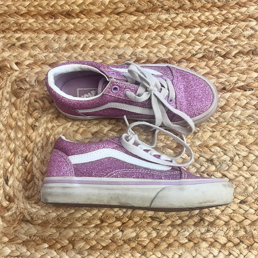 Pink Glittery Lace Skate Sneakers