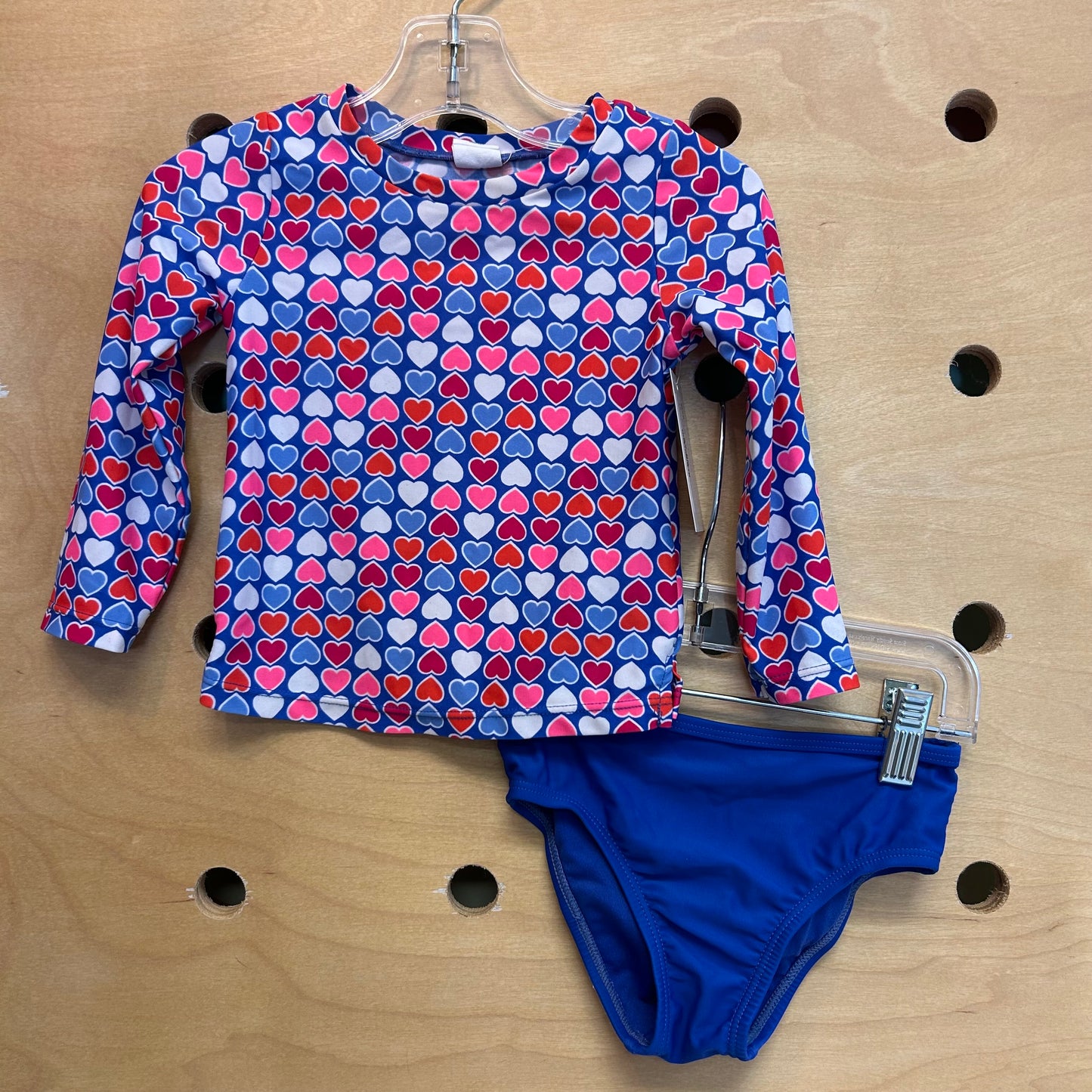 Blue/Pink Hearts Swimsuit