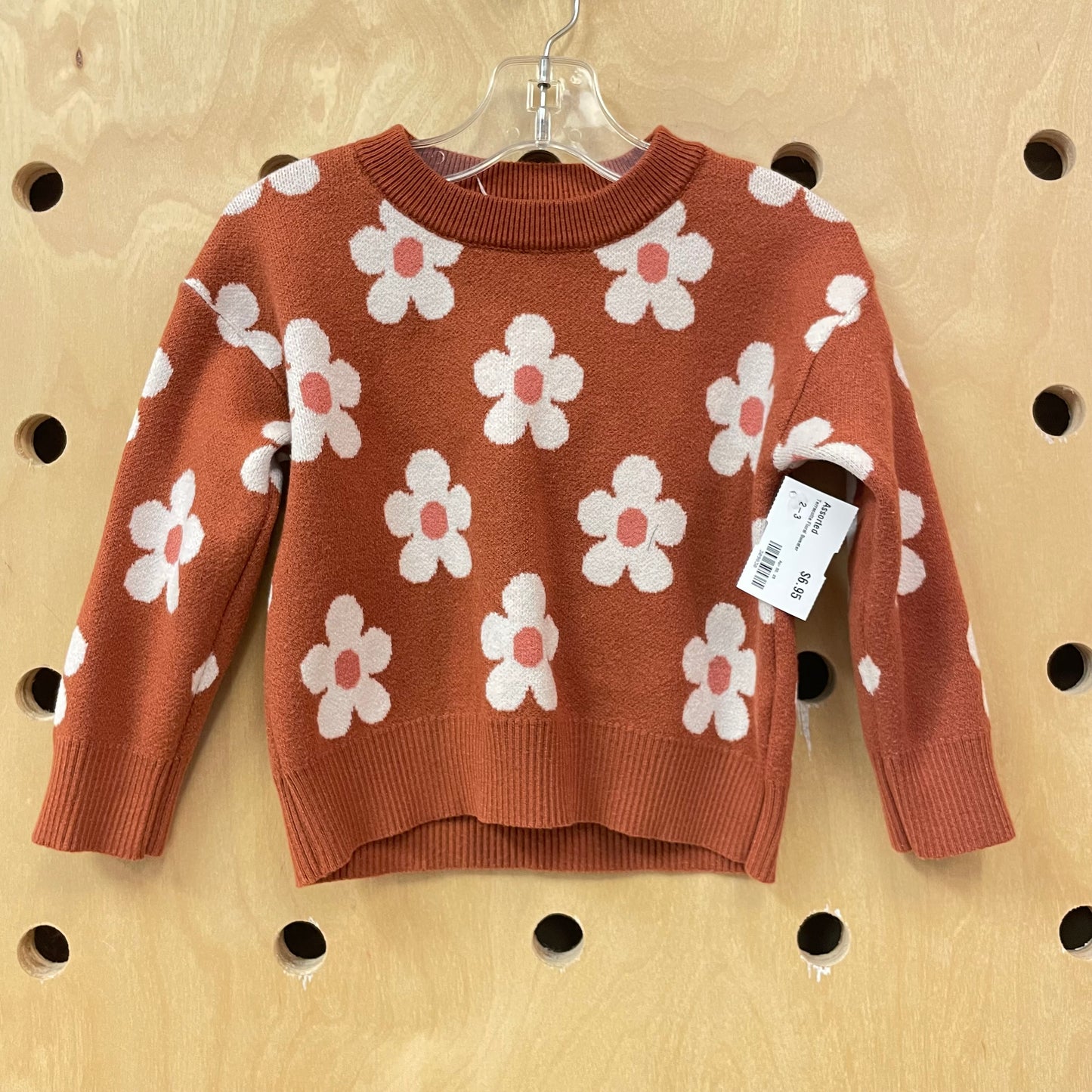 Terracotta Floral Sweater