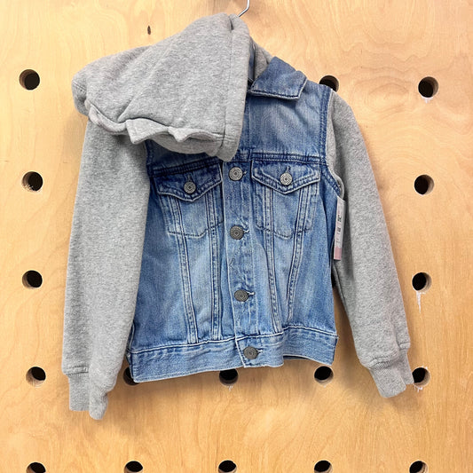 Dino Scales Hoodie Denim Jacket