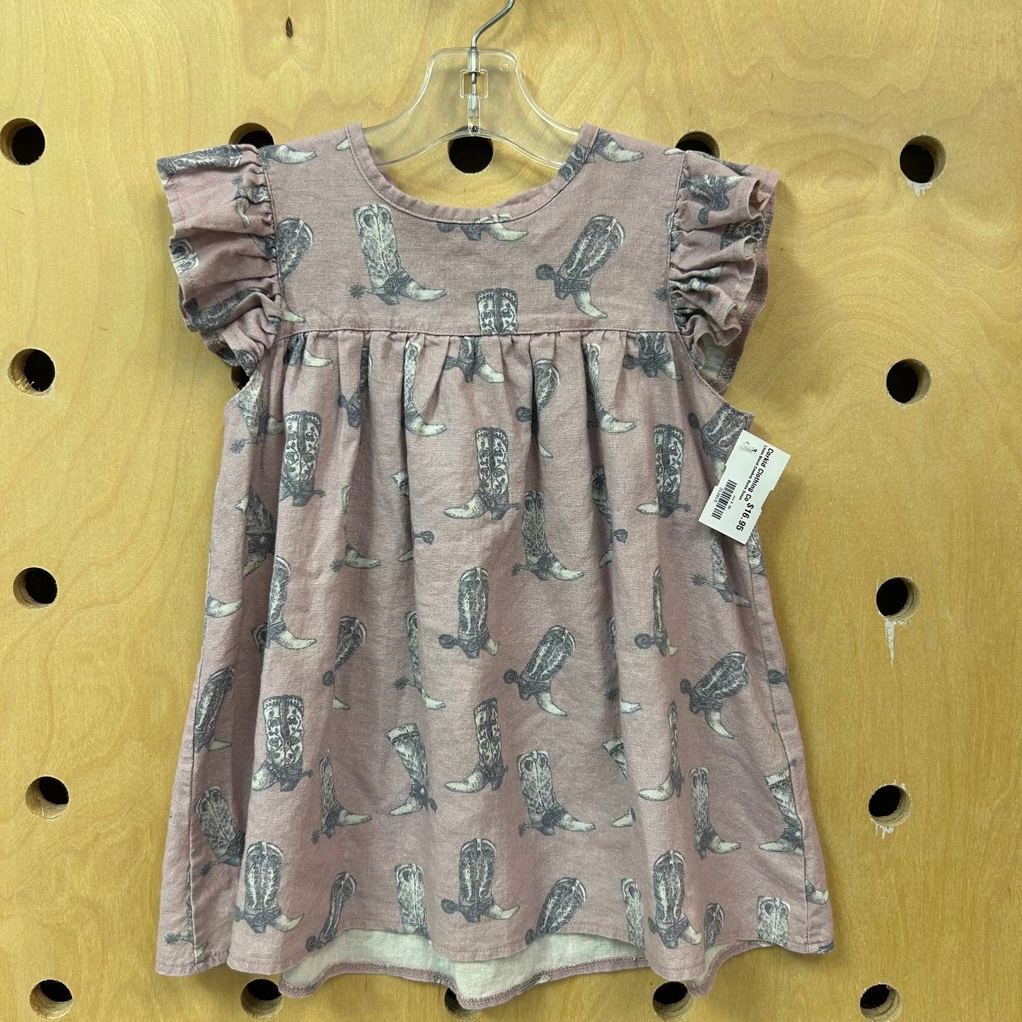 Linen Blend Cowboy Boots Dress