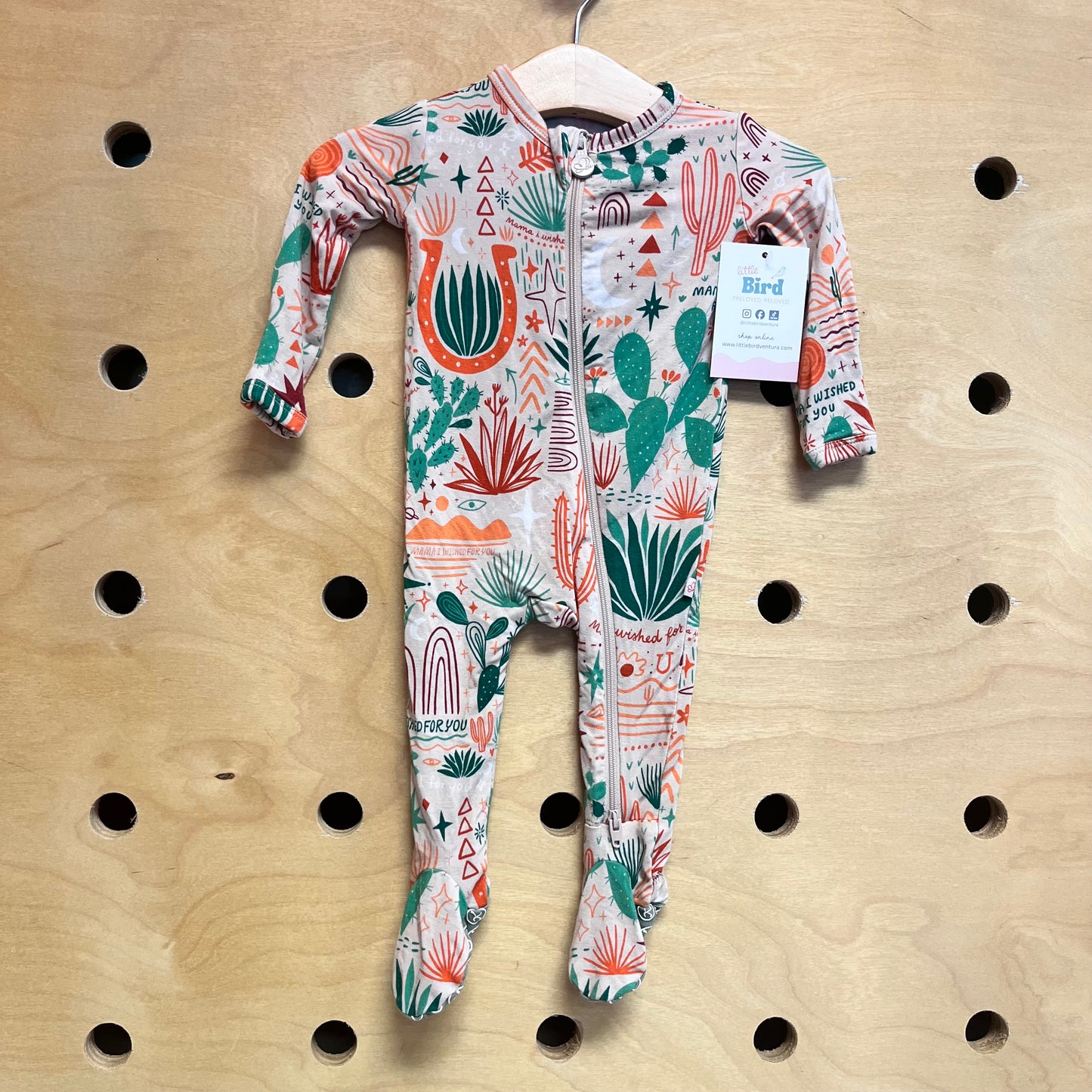 Peach Desert Wished for You Bamboo Footies