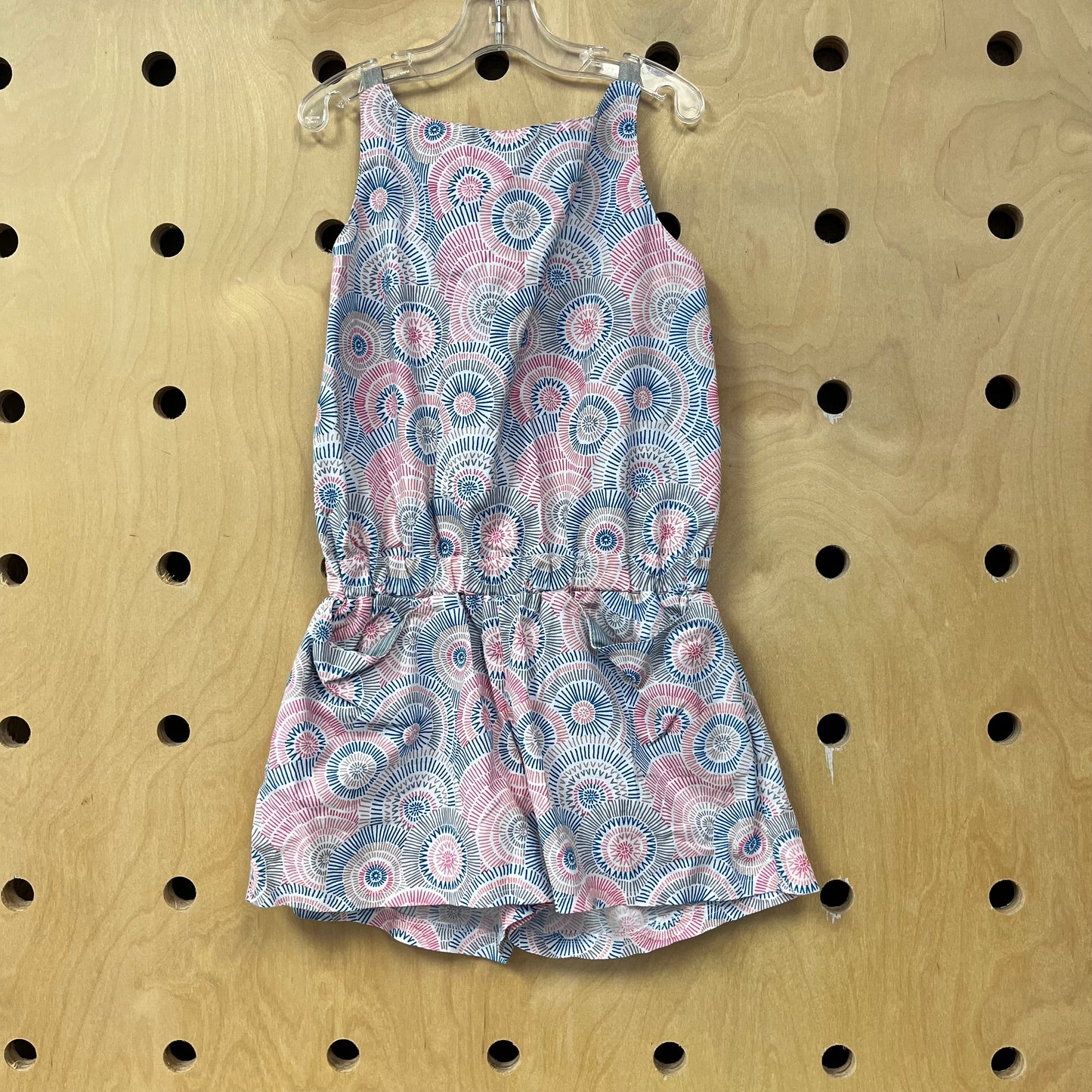 Blue & Red Floral Romper