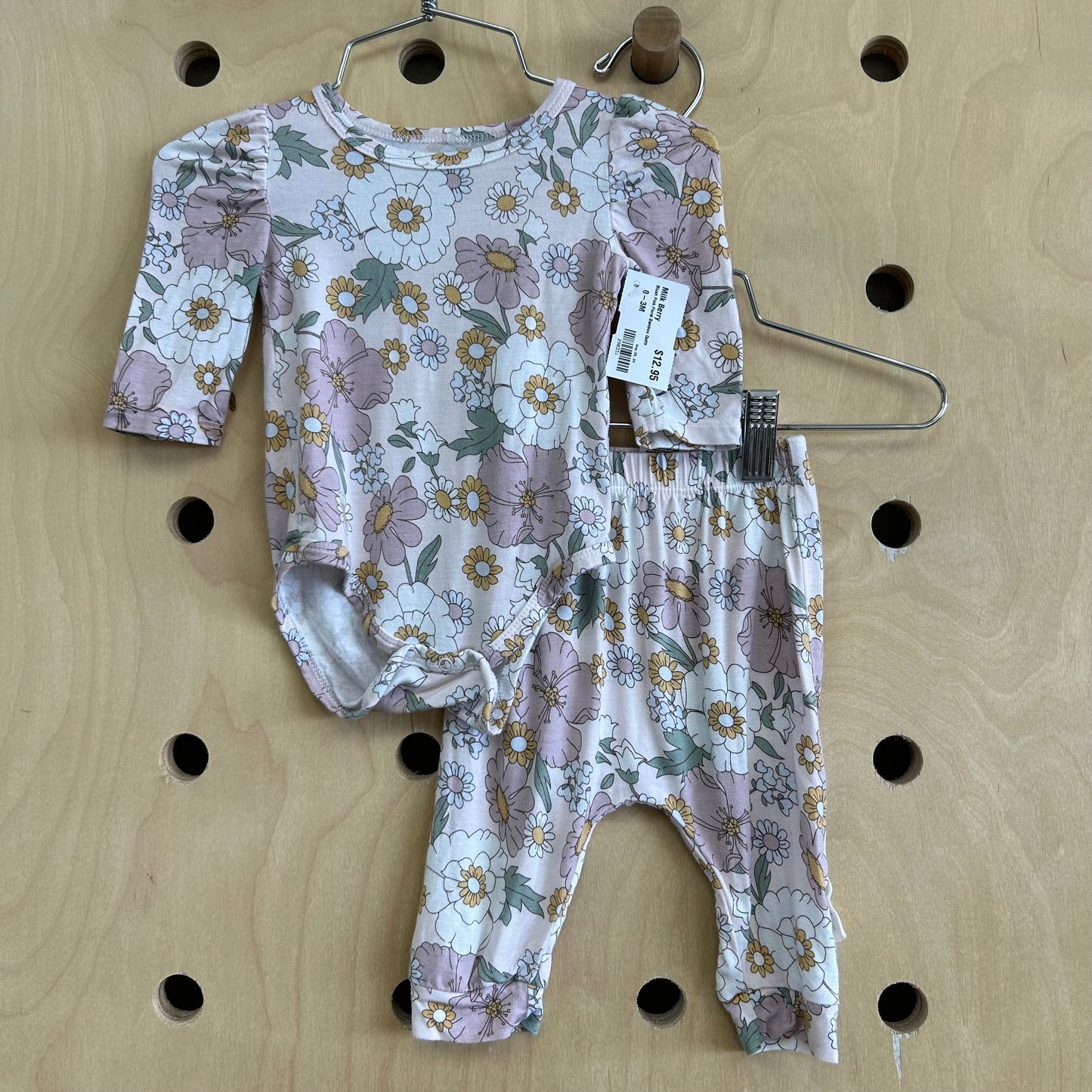 Blush Pink Floral Bamboo Outfit