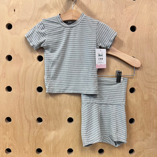 Grey Striped Bamboo Outfit