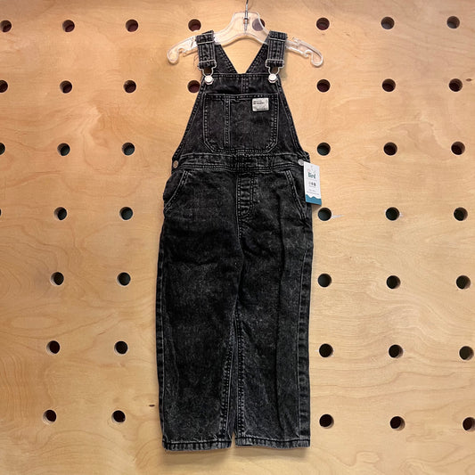 Black Denim Overalls