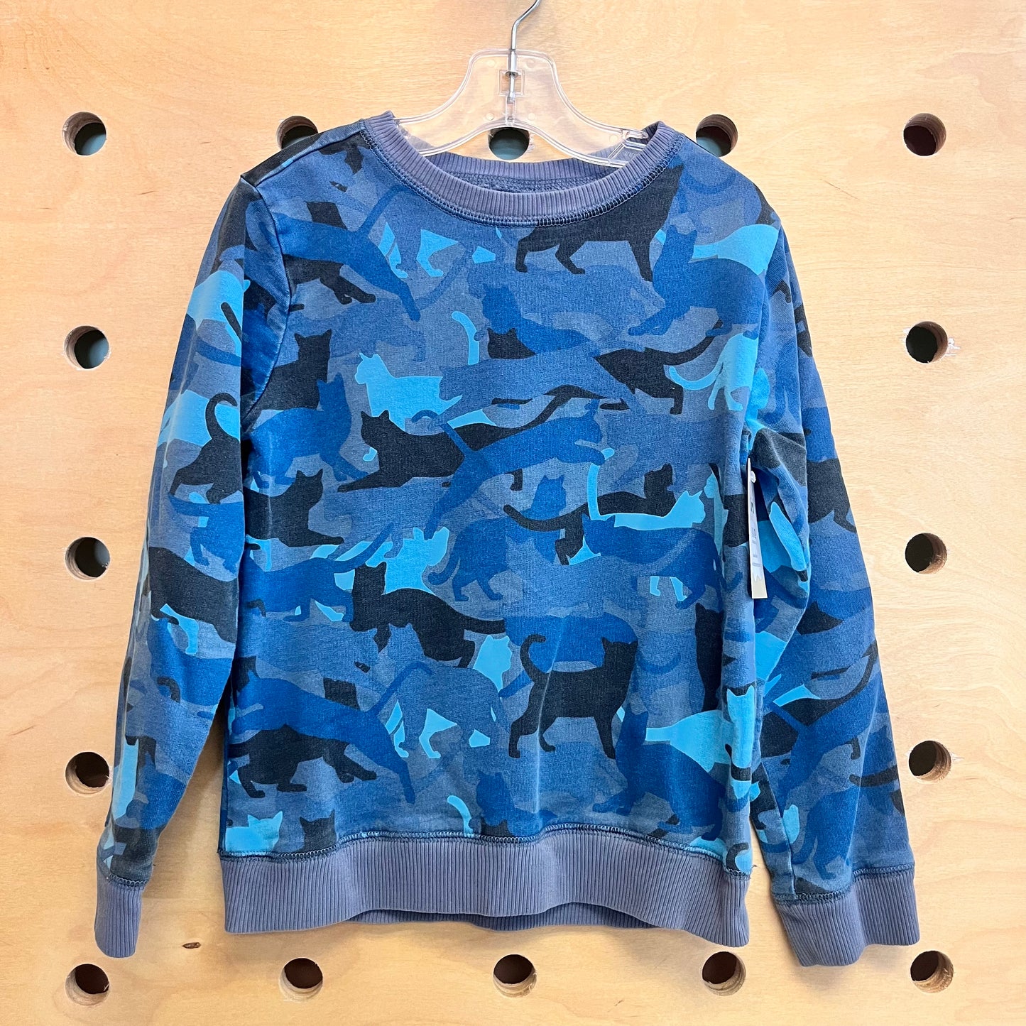 Blue Camo Cats Pullover