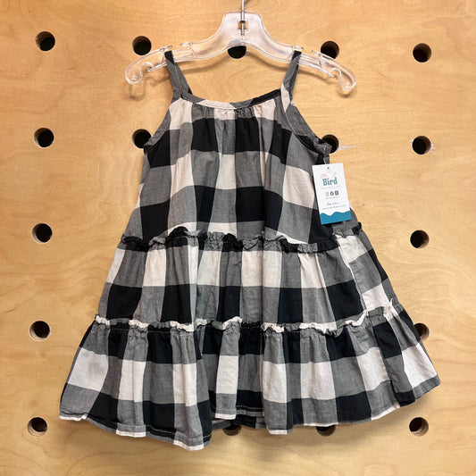 Grey & Cream Plaid Dress