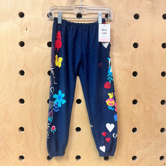 Navy Alice in Wonderland Joggers