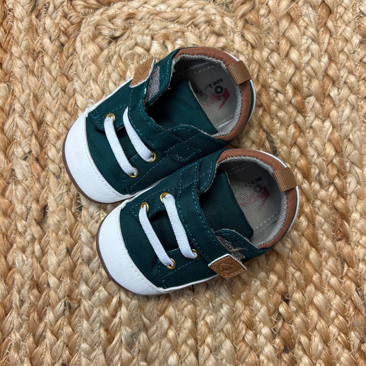 Forest Green Velcro Low Top Shoes