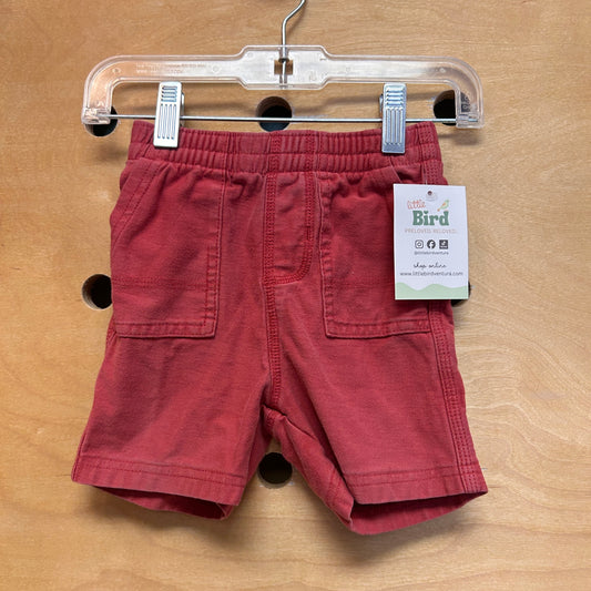 Red Pull On Shorts