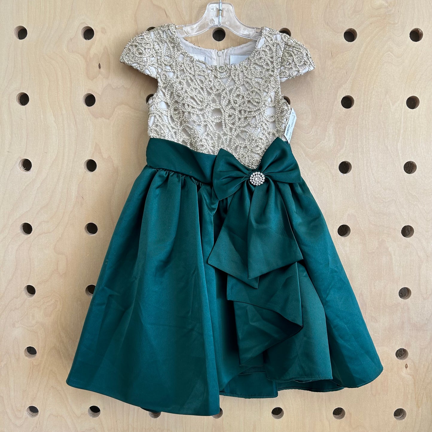 Gold & Green Holiday Dress