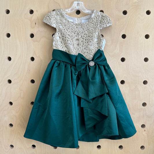 Gold & Green Holiday Dress