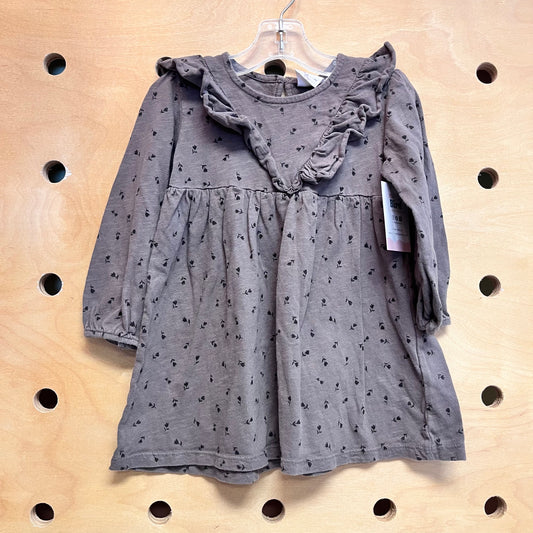Grey/Black Floral Dress
