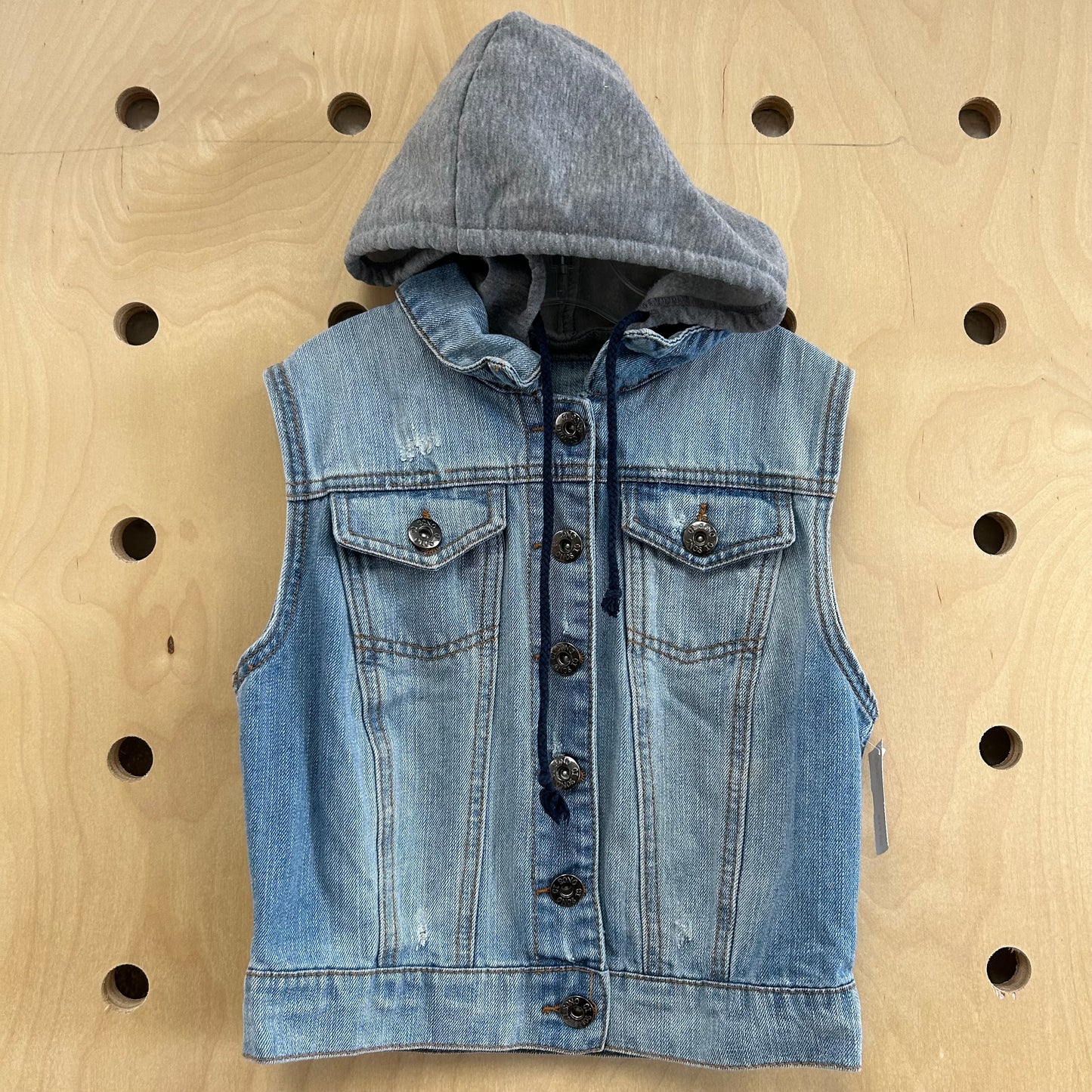 Hooded Denim Vest