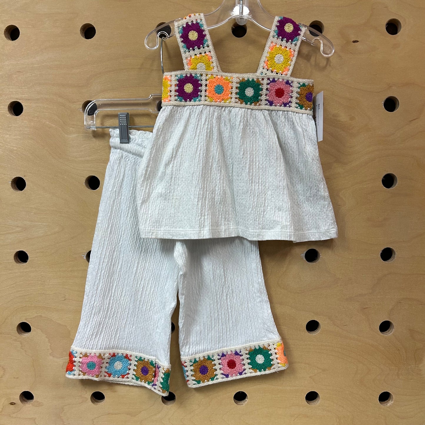 White Granny Square Outfit