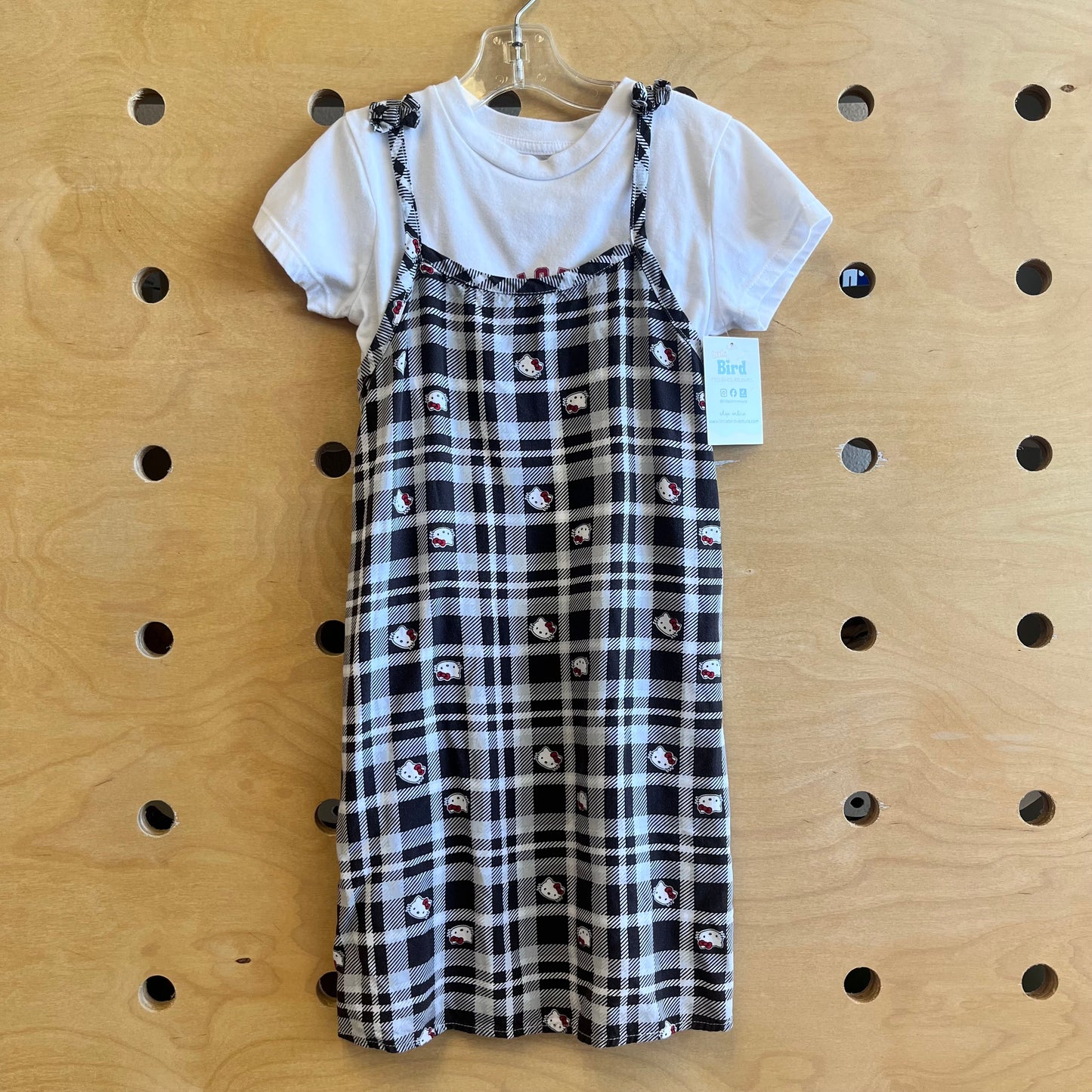White/Black Plaid Hello Kitty Tee/Jumper