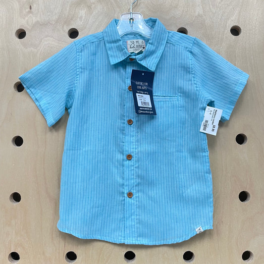 Blue Striped Button-Up
