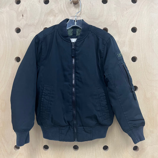 Black & Green Bomber Jacket