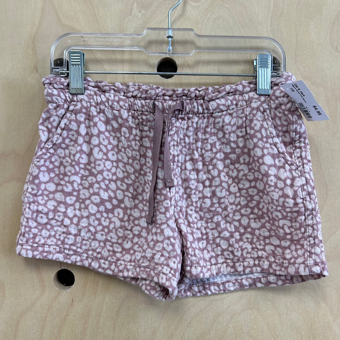 Mauve Animal Print Shorts