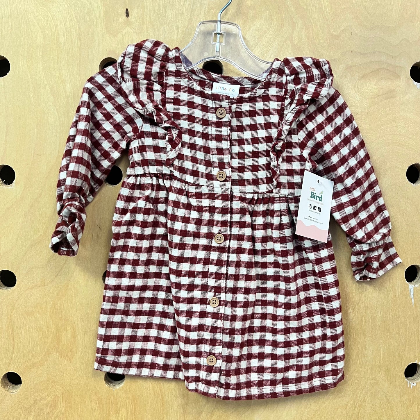 Red Checkered Flannel Dress