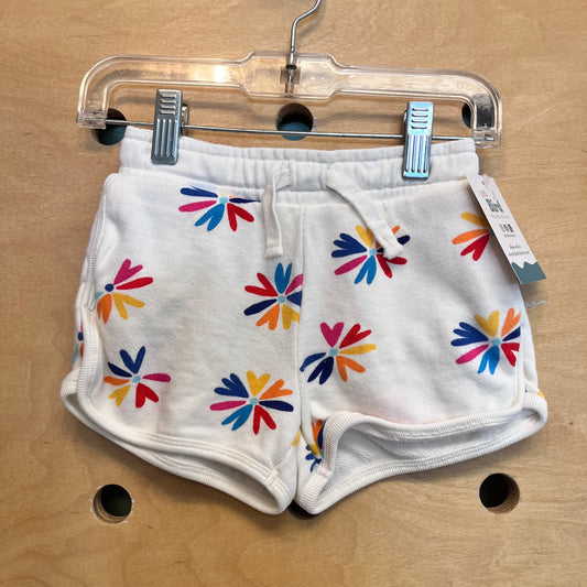 White/Colorful Cotton Shorts