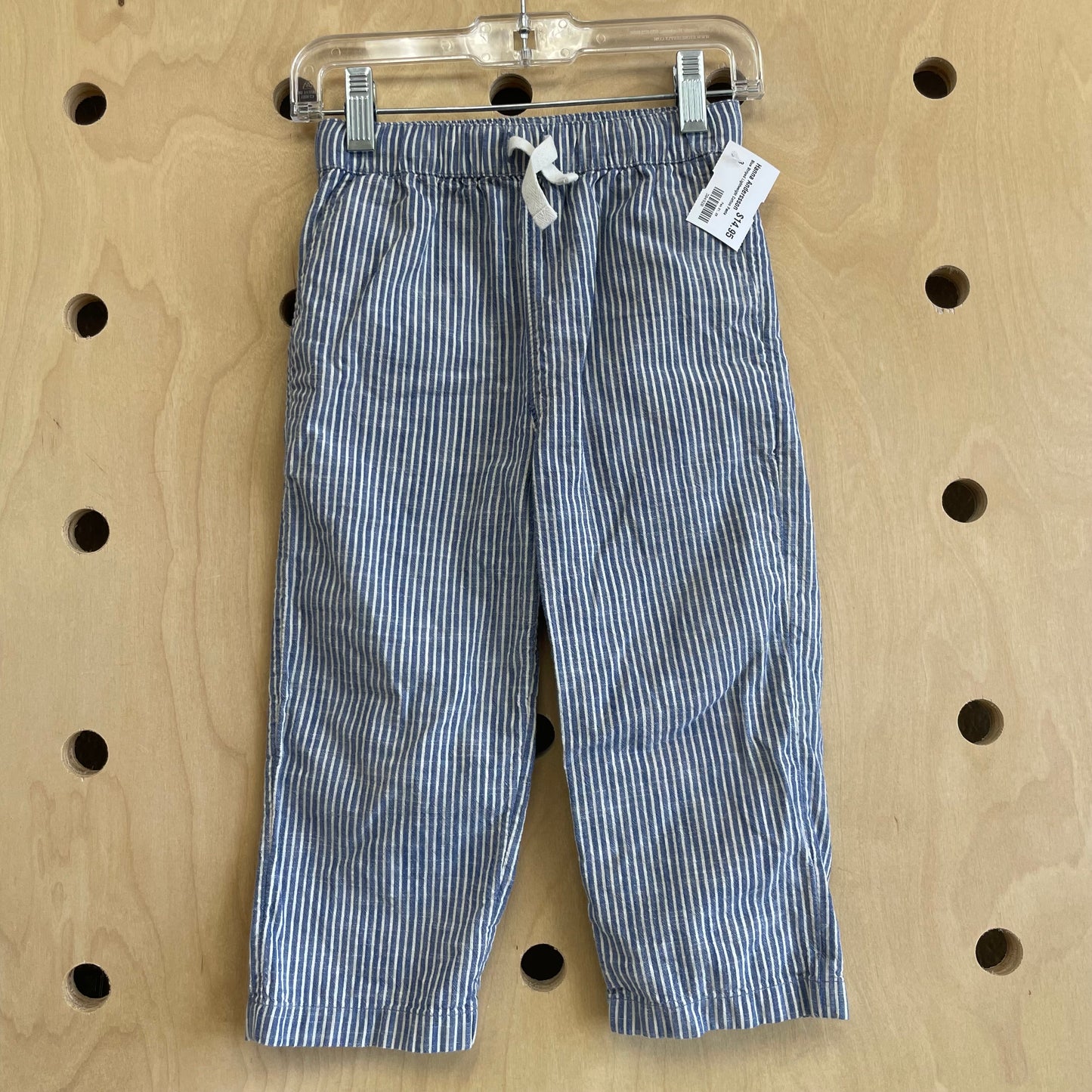 Blue Striped Lightweight Cotton Pants